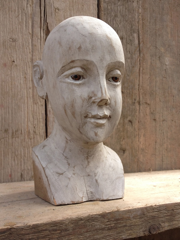 Hand Carved Wooden Head